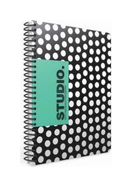 Studio A4 100 Yaprak Kareli Spiralli Karton Kapaklı Defter