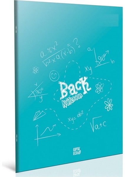 Back A4 80 Yaprak Çizgisiz Tel Dikişli Plastik Kapaklı Defter