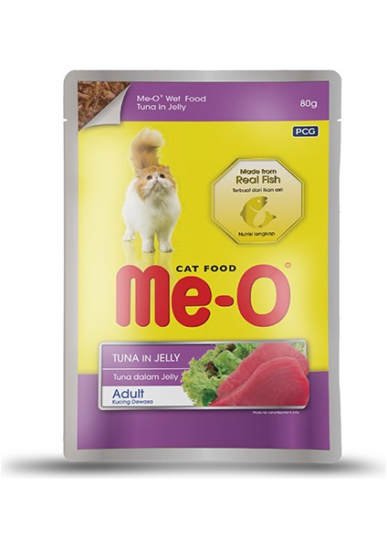 Me-O Meo Ton Balıklı Kedi Pouch Konservesi 6X80 gr