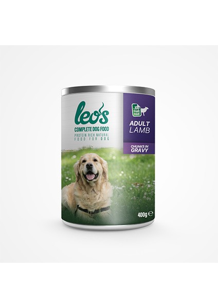 Leos Kuzu Parça Etli Soslu Köpek Konservesi 400 gr