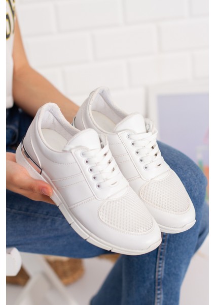 Beyaz Renk Ortopedi Sneakers Günlük Ayakkabı Medikal Ayakkabı Rahat Ayakkabı Fileli Rahat Ayakkabı Beyaz Ayakkabı modelleri