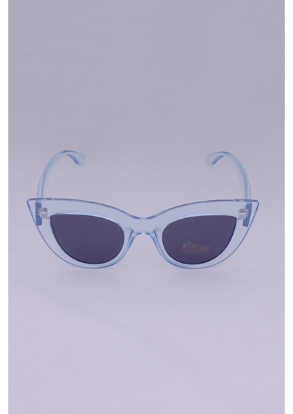 Cat Eye Oval Güneş Gözlüğü (Şeffaf Turkuaz)