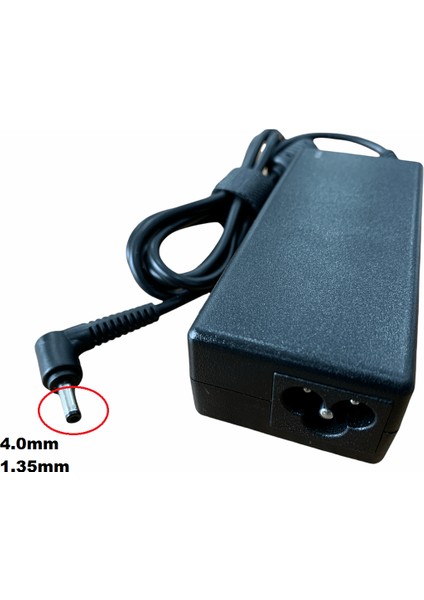 Asus Notebook Şarj Adaptör 19V 3.42A (1.75A 2.37 Uyumlu) Uç Ölçüsü 4.0mm 1.35MM