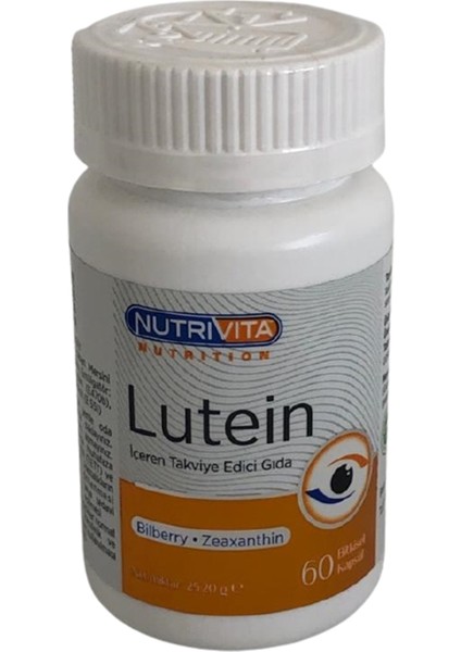 Lutein Yaban Mersini (Bilberry) Zeaxathin 60 Tablet