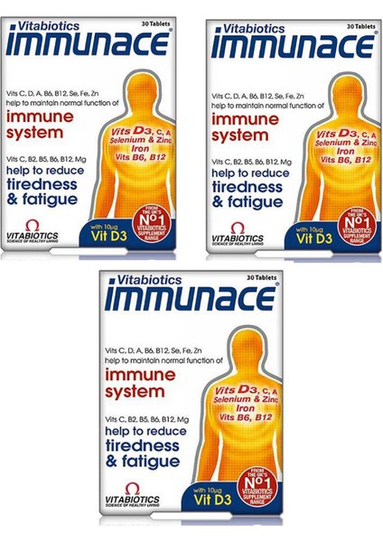 Immunace Immune System 30 Tablet x 3 Adet