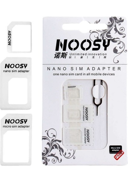 Sim Adaptör Nano ve Micro Sim 4'lü Set