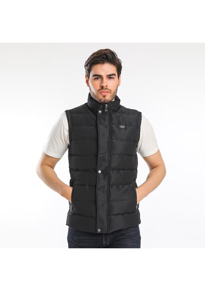 ZULA IN Erkek Slim Fit Yelek Siyah