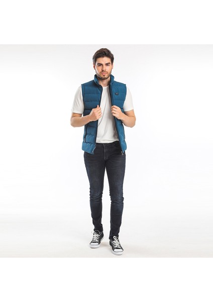 ZULA IN Erkek Slim Fit Yelek Lacivert