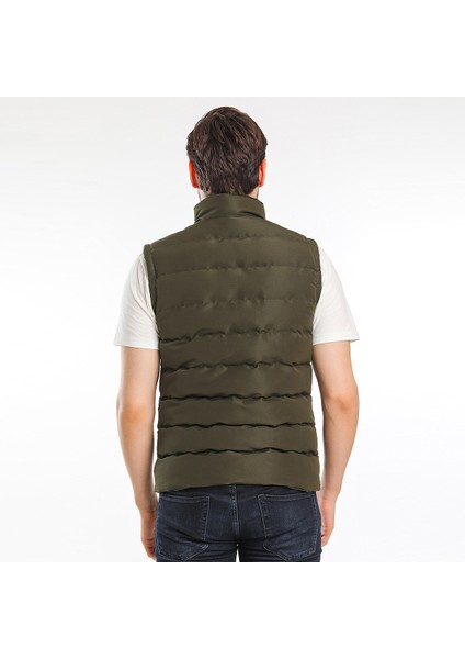 ZULA IN Erkek Slim Fit Yelek Haki