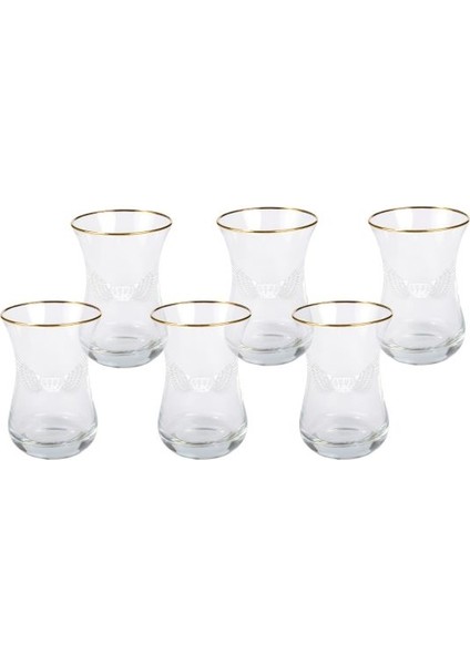 Çay Bardağı 6'lı Set Kanat Desenli