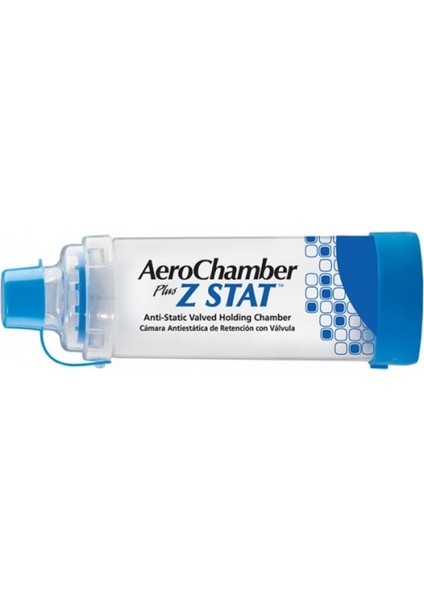 Aerochamber Plus Z Stat Ağızlıklı Yetişkin Inhalatör Mavi 5+ Yaş