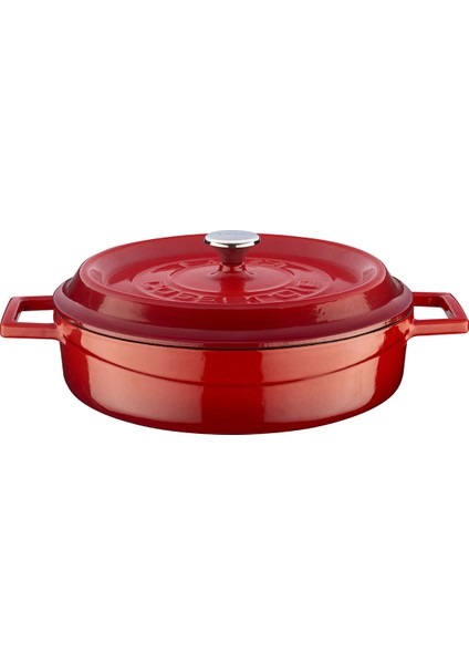 Çok Amaçlı Tencere Kırmızı Yuvarlak 24CM