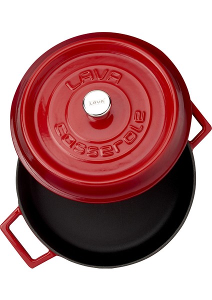 Çok Amaçlı Tencere Kırmızı Yuvarlak 24CM fiyatları