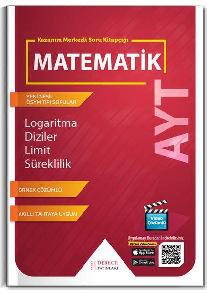 Derece Yayınları DRC AYT Logaritma Diziler Limit Süreklilik 2020-