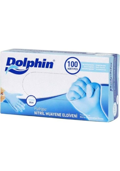Mavi Pudrasız Nitril Eldiven S