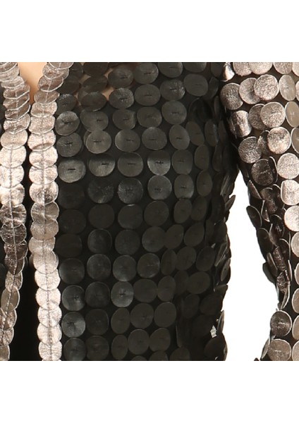 Hakiki Deri'den Pullu Kadın Bolero Ceketi fırsatları