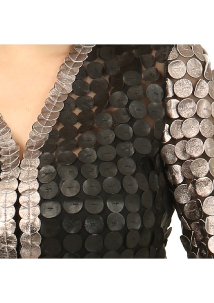 Hakiki Deri'den Pullu Kadın Bolero Ceketi indirimleri