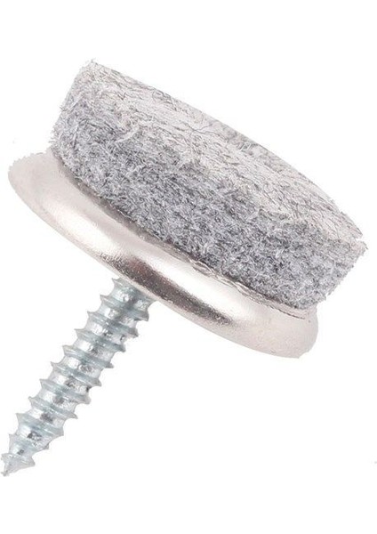 Sandalye Keçesi Metal Taban 22MM Vidalı 20'li Paket