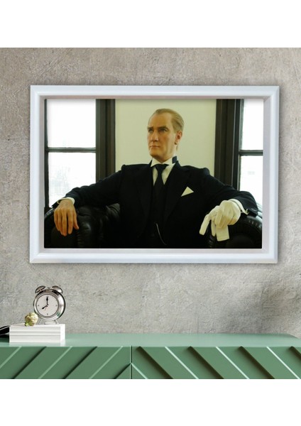 Gift Atatürk Temalı Özel Ahşap Çerçeveli Tablo 46X66CM-1