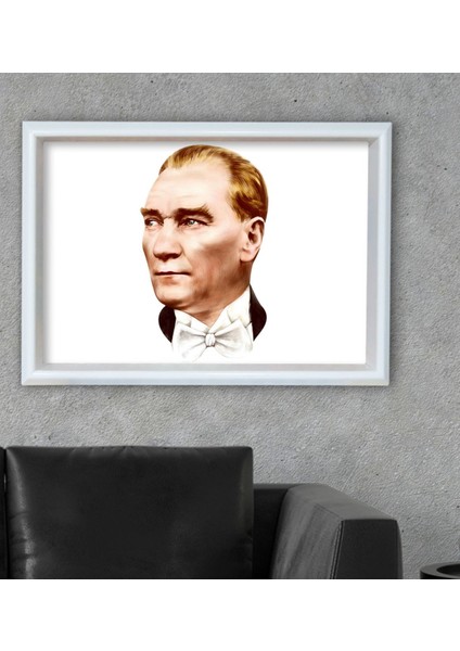 Gift Atatürk Temalı Özel Ahşap Çerçeveli Tablo 46X66CM-11