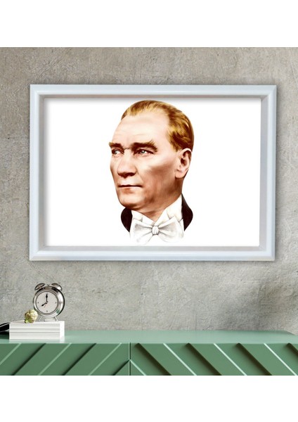 Gift Atatürk Temalı Özel Ahşap Çerçeveli Tablo 46X66CM-11