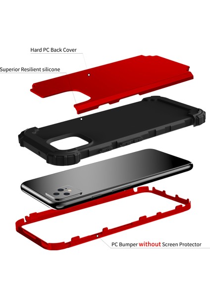 Google Pixel 4 İçin Yumuşak Silikon Pc Bumper 3'ü 1 Arada ShockProof Korumalı Kılıf (Yurt Dışından) fırsatları
