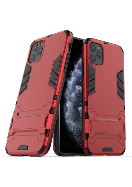 iPhone 11 Pro Max İçin Çift Katmanlı Tpu Pc Hibrit Korumalı Standlı Kılıf (Yurt Dışından)
