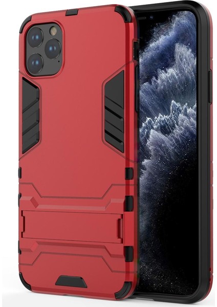 iPhone 11 Pro Max İçin Çift Katmanlı Tpu Pc Hibrit Korumalı Standlı Kılıf (Yurt Dışından)