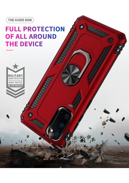 Samsung Galaxy S20 İçin Çift Katmanlı Halkalı Standlı ShockProof Kılıf (Yurt Dışından)
