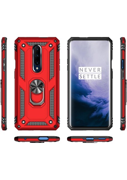 Oneplus 7 Pro İçin Çift Katmanlı Halkalı Standlı ShockProof Kılıf (Yurt Dışından)