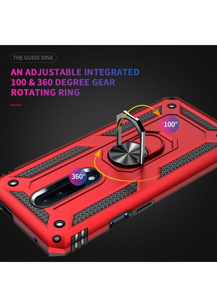 Oneplus 7 Pro İçin Çift Katmanlı Halkalı Standlı ShockProof Kılıf (Yurt Dışından)