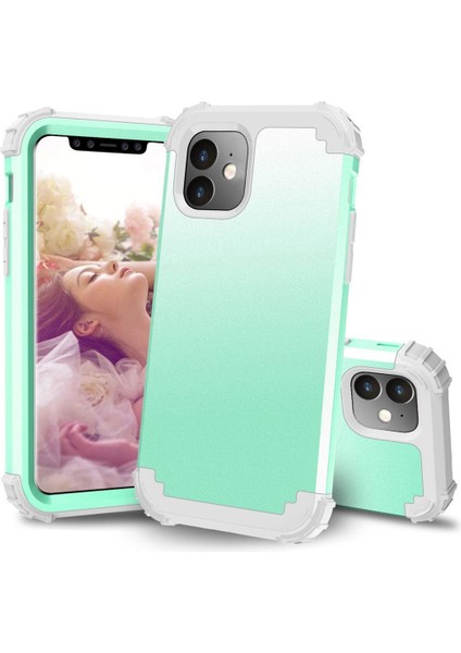 iPhone 11 İçin Pc Yumuşak Tpu Bumper 3'ü 1 Arada Koruma ShockProof Kılıf (Yurt Dışından)
