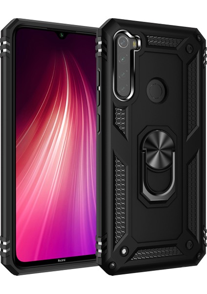 Xiaomi Redmi Note 8 İçin Çift Katmanlı Halkalı Standlı ShockProof Kılıf (Yurt Dışından)