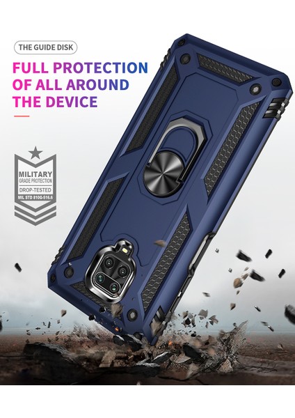 Xiaomi Redmi Note 9s / 9 Pro / 9 Pro Max İçin Çift Katmanlı Halkalı Standlı Kılıf (Yurt Dışından)