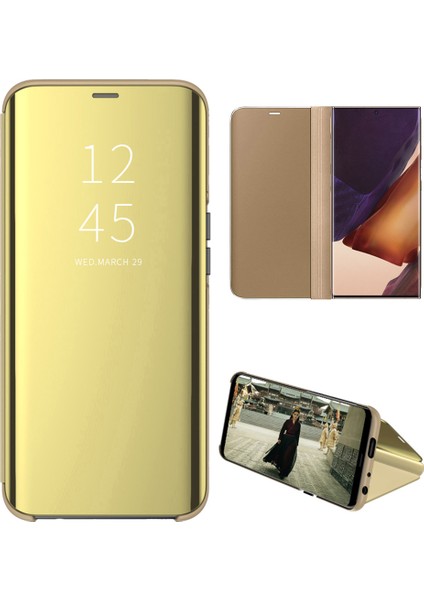Samsung Galaxy Note 20 Ultra İçin Pc Pu Deri Standlı Pencereli Kılıf (Yurt Dışından)