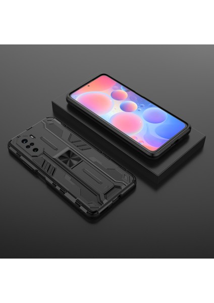 Xiaomi Redmi K40 / K40 Pro İçin Çift Katmanlı Pc Tpu Bumper Kaymaz ShockProof Korumalı Kılıf (Yurt Dışından)