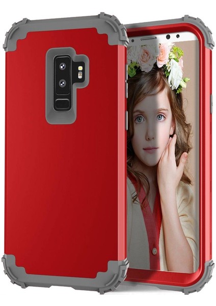 Samsung Galaxy S9 Plus İçin Pc Yumuşak Tpu Bumper 3'ü 1 Arada Koruma ShockProof Kılıf (Yurt Dışından)