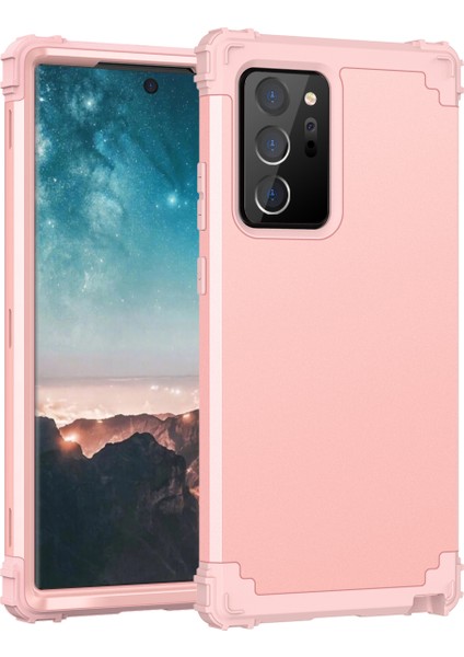 Samsung Galaxy Note 20 Ultra İçin Yumuşak Silikon Pc Bumper 3'ü 1 Arada ShockProof Korumalı Kılıf (Yurt Dışından)