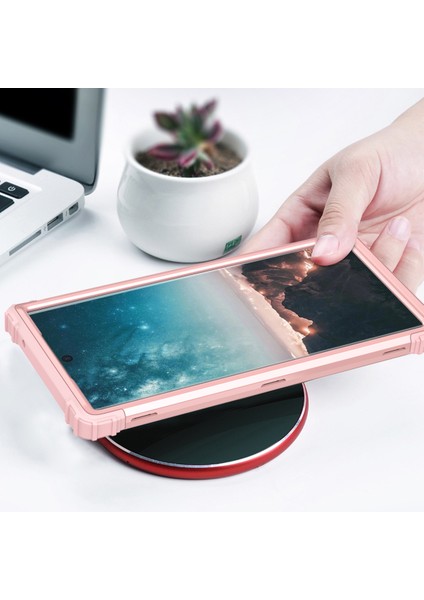 Samsung Galaxy Note 20 Ultra İçin Yumuşak Silikon Pc Bumper 3'ü 1 Arada ShockProof Korumalı Kılıf (Yurt Dışından)