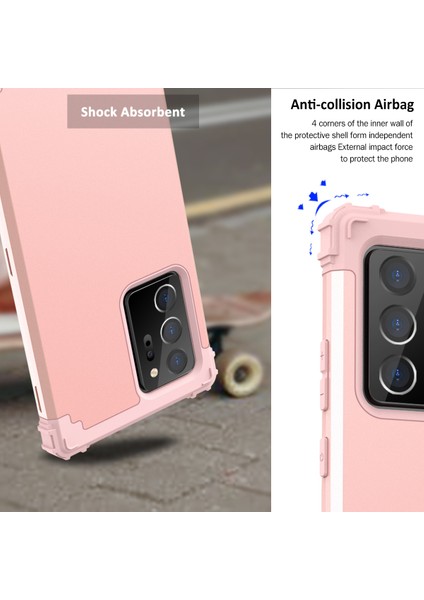 Samsung Galaxy Note 20 Ultra İçin Yumuşak Silikon Pc Bumper 3'ü 1 Arada ShockProof Korumalı Kılıf (Yurt Dışından)