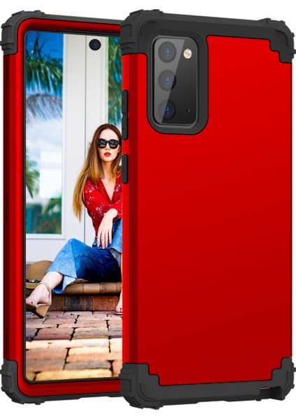 Samsung Galaxy Note 20 İçin Yumuşak Silikon Pc Bumper 3'ü 1 Arada ShockProof Korumalı Kılıf (Yurt Dışından)