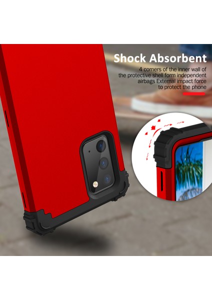Samsung Galaxy Note 20 İçin Yumuşak Silikon Pc Bumper 3'ü 1 Arada ShockProof Korumalı Kılıf (Yurt Dışından)