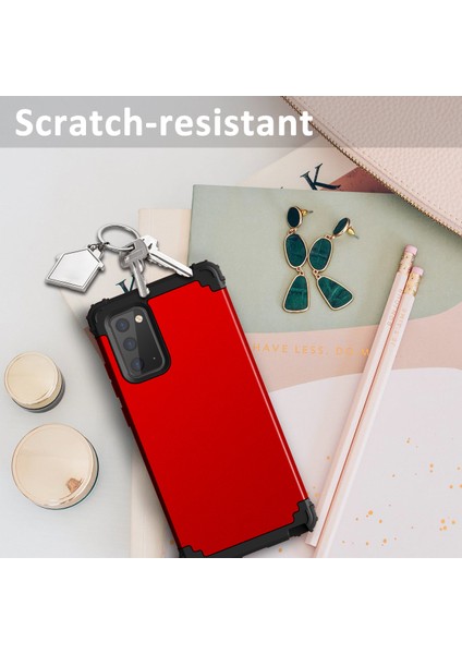 Samsung Galaxy Note 20 İçin Yumuşak Silikon Pc Bumper 3'ü 1 Arada ShockProof Korumalı Kılıf (Yurt Dışından)