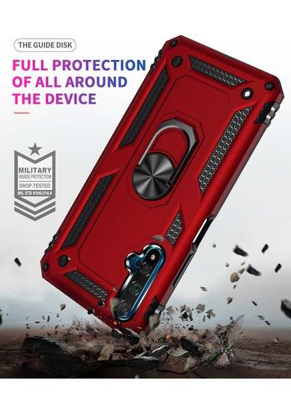 Huawei Honor 20 / Nova 5t İçin Çift Katmanlı Halkalı Standlı ShockProof Kılıf (Yurt Dışından)