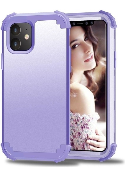 iPhone 11 İçin Pc Yumuşak Tpu Bumper 3'ü 1 Arada Koruma ShockProof Kılıf (Yurt Dışından)