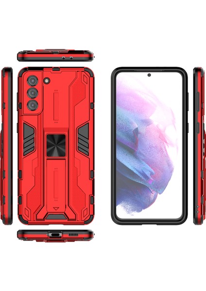 Samsung Galaxy S21 Plus 5G İçin Çift Katmanlı Pc Tpu Bumper Kaymaz ShockProof Korumalı Kılıf (Yurt Dışından)