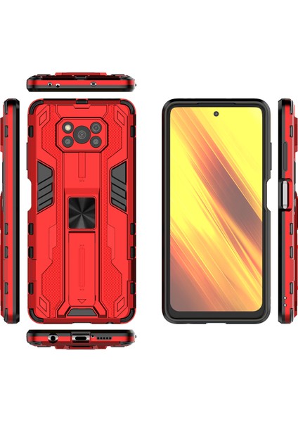 Xiaomi Poco X3 / X3 Nfc / X3 Pro İçin Çift Katmanlı Pc Tpu Bumper Kaymaz ShockProof Korumalı Kılıf (Yurt Dışından)
