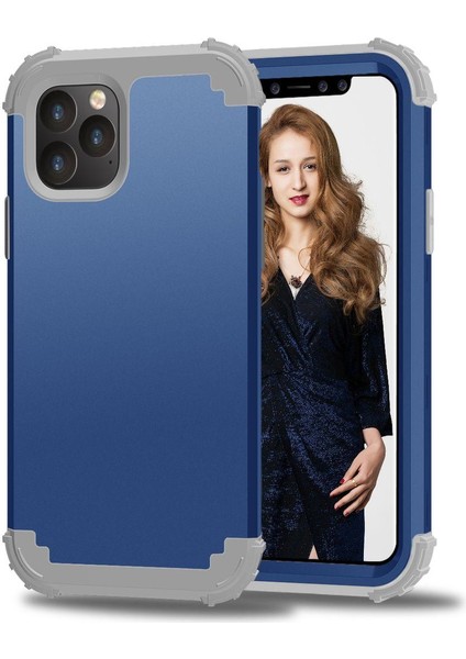 iPhone 11 Pro Max İçin Pc Yumuşak Tpu Bumper 3'ü 1 Arada Koruma ShockProof Kılıf (Yurt Dışından)