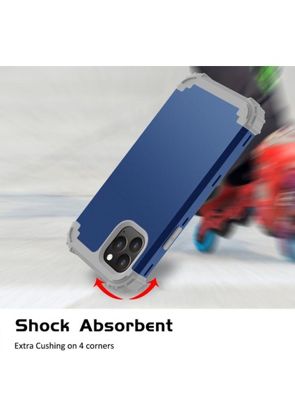 iPhone 11 Pro Max İçin Pc Yumuşak Tpu Bumper 3'ü 1 Arada Koruma ShockProof Kılıf (Yurt Dışından)