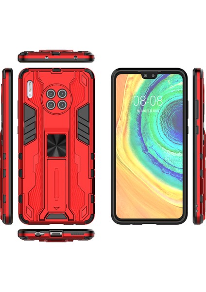 Huawei Mate 30 İçin Çift Katmanlı Pc Tpu Bumper Kaymaz ShockProof Korumalı Kılıf (Yurt Dışından)